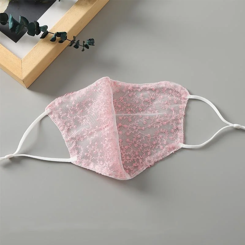 1/2 шт. черно-белая кружевная  – обзор и цена Cloth Face Mask Washable